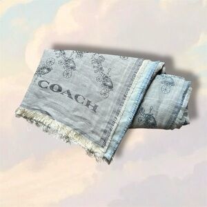 Coach ombre horse carriage print scarf